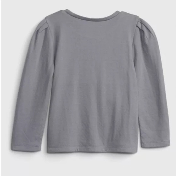 Gap toddler girl long sleeves top sz. 4T grey star print - Picture 2 of 3